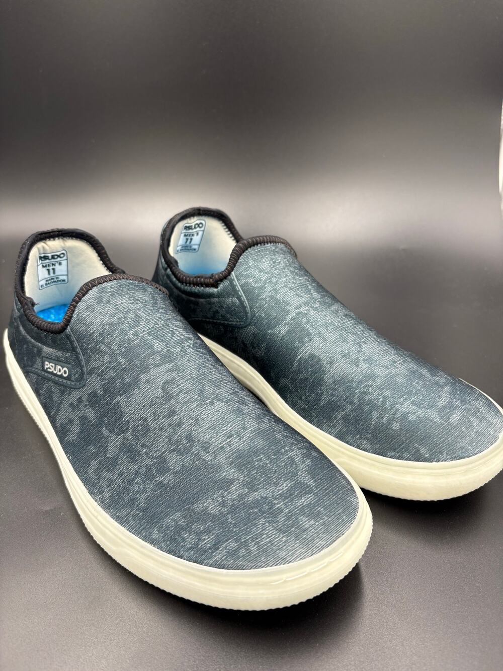 Psudo Men’s Wren Black Slip On Sneakers Size 11 New With Box